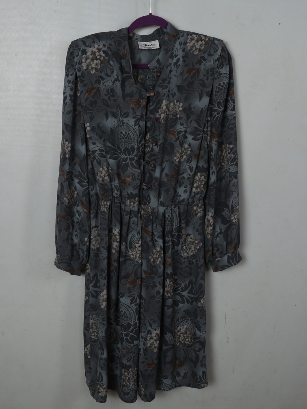 Classic Floral Gray Long-Sleeve Dress by Pendleton